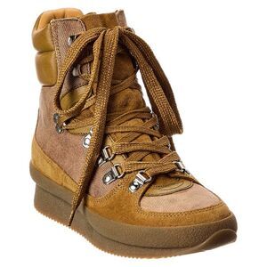Isabel Marant Brendty Canvas & Suede Hiking Boot, Brown